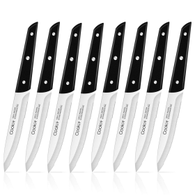 Steak Knife, 8Pcs Steak Knife Set Stainless Steel Serrated Steak Knife Dinner Knife for Home Amazon Platform Banned