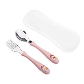 Stainless Steel Children's Portable Cutlery Set Cartoon Spoon