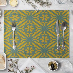 Geometric Pattern Dining Table Placemat Kitchen Supplies