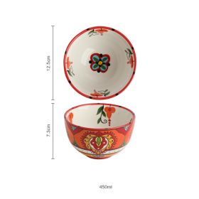 New Bohemian Hand-painted Household Ceramic Bowl