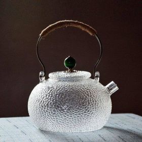Heat Resistant Glass Kettle (Color: green)